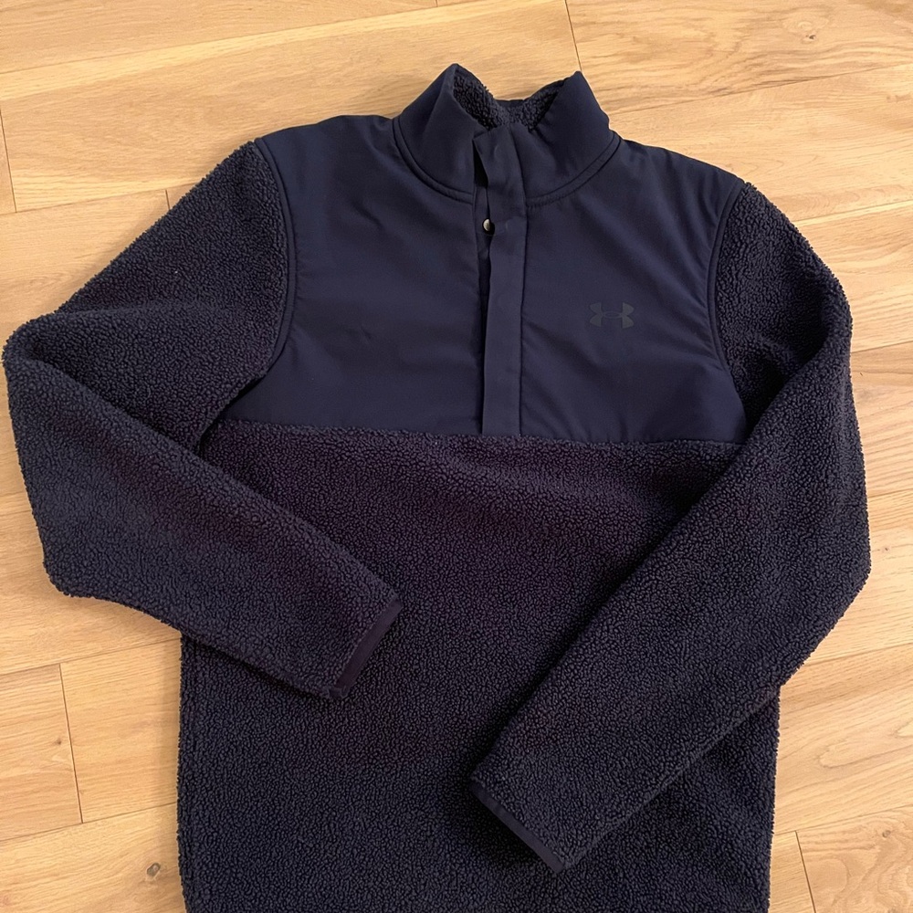 Under Armour Men's Dark Navy Sherpa Half-Zip Pullover